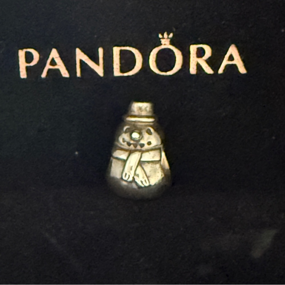 Pandora Festive Silver Snowman Charm